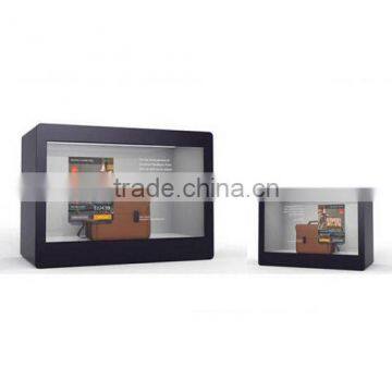 32 inch transparent lcd displays /show box /showcase with touch for product advertising