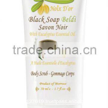 Black soap with eucalyptus