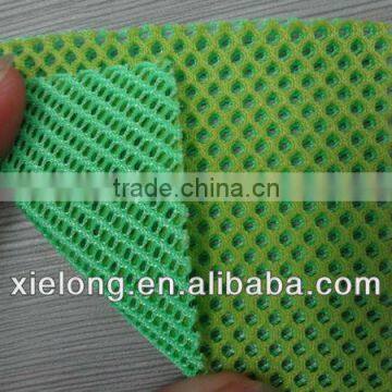 Breathable double colors hole shoe mesh fabric