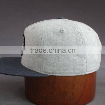 Custom 100% Cotton 6-panel Snapback Cap With Front Woven Label photo-4