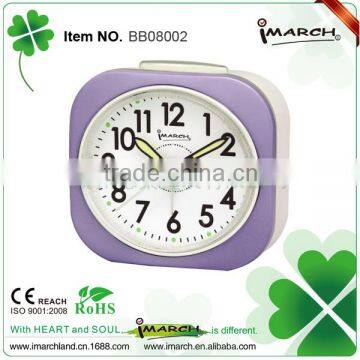 purple square shape clock,shining clock,table alarm clock