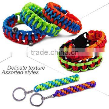 Multi-Purpose Outdoor Survival Kit Cross Paracord Camping Accessories Paracord Survival Bracelet