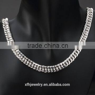 High Quality 6mm 8mm 10mm Men's Big Chain 925 Sterling Silver Necklace, Curb Silver Necklace