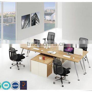 Wholesale MDF four-seater office workstation with wire management