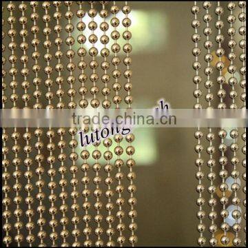 shimmering metal ball chain screen, room divider