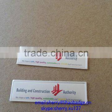 Rectangular Silver Aluminum Nameplate Aluminum Sticker