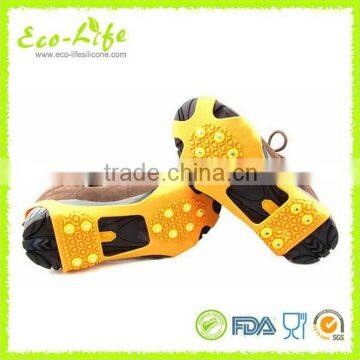 4 Sizes 10 Spikes Climbing Walking Silicone Snow Ice Gripper, Shoe Cover Crampons photo-5