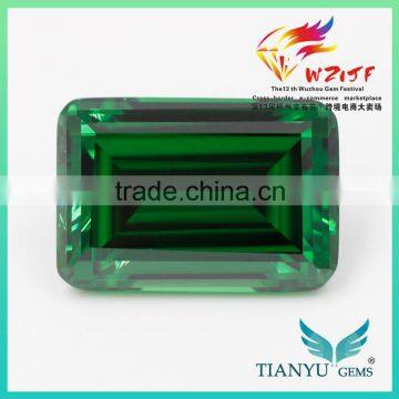 Wholesale CZ 13*19mm Emerald Step cut Grade 5A Green Cubic Zirconia Stones