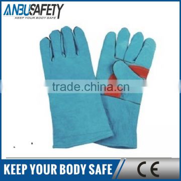 industrial hand safety protection double palm leather glove with EN 388