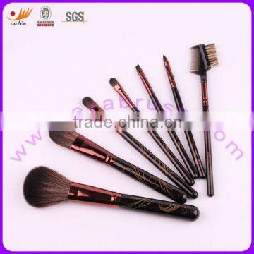 7-piece Travel makeup Brush Sets, Available in Various Colors and Hairs, OEM and ODM Orders Welcomed