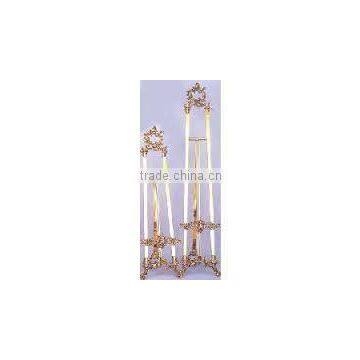 Brass display stand, silver easel stand, display stands