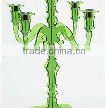 new style green acrylic dinner party candle holder