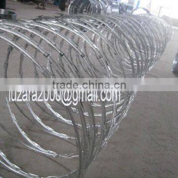 Heavy Galvanizing CBT65 Razor Barbed Wire Protection Against Thieves