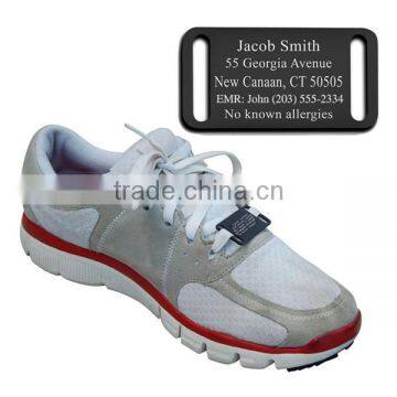 new steel shoes id tag engraved shoe id