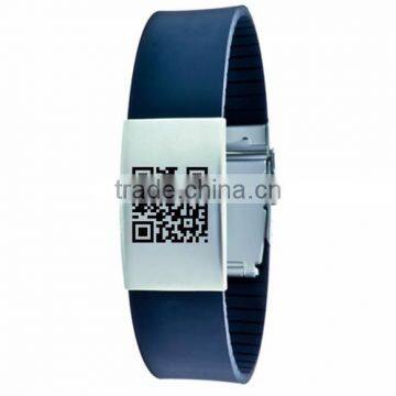 Dark QR Bracelet with metal clasp