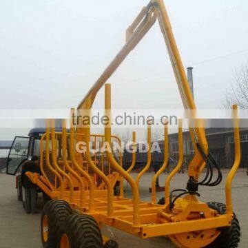 1T to 12T ZM series forest log trailer with crane