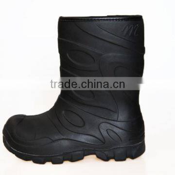 Kids' Black EVA Injection Winter Rain Boots photo-4