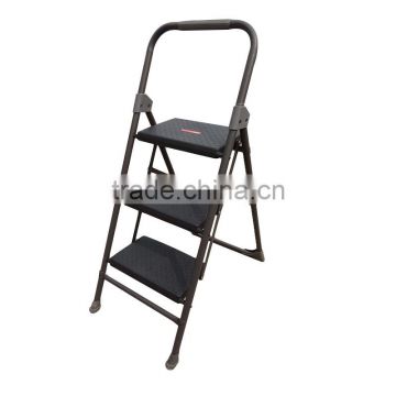 household home use folding steel frame 3 step ladder