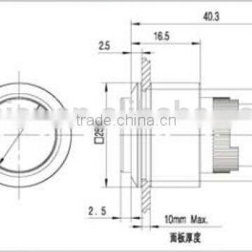LAS1-AWY-11M 22mm Flat Shape Waterptoof Switch Solder Terminal Push Button Switch photo-2