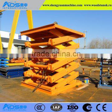 Static Hydraulic Scissor Lift Platform Used In Warehouse For Goods Lifting photo-4