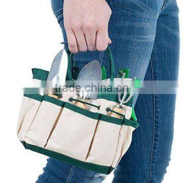 Outdoor Multi Pocket Gardening Tool Kit Holder Oxford Bag 4 Side Pouches photo-2