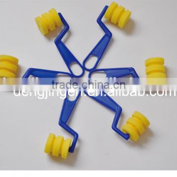 Low-density Flexible Durable Oil Painting Yellow Color Paint Foam Roller Brush photo-6