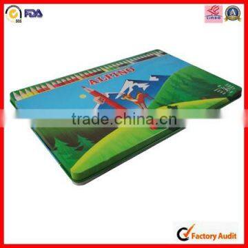 manufacture rectangular metal colouring pencil box