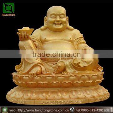 Large Bronze Laughing Buddha Statue