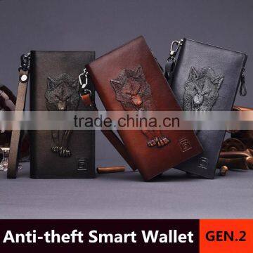 Geniune Leather Wallet For Men, Smart Bluetooth Mobile Control Anti-theft, Anti-lost, Alarm,Multi-functional Business Gif Purse