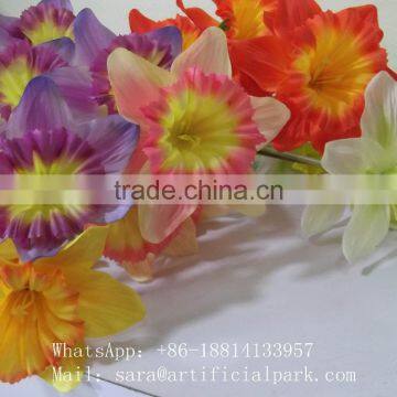 SJ110060913 Artificial Alstroemeria Flower/silk Daffodils Flores/decorative Narcissas Flower photo-3