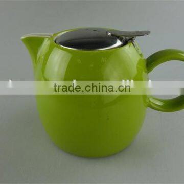 Stock Glazed Ceramic Teapot With Iron Cover With Cheap Price photo-2