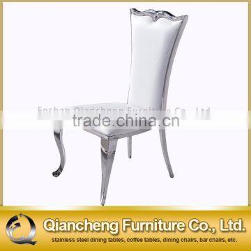 white bend stainless steel legs wedding chair restaurant chair