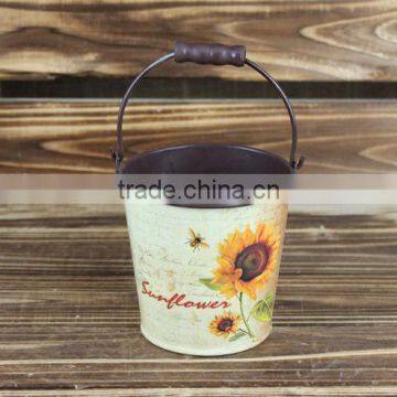 2015 new design paper decal zinc small pails wholesale