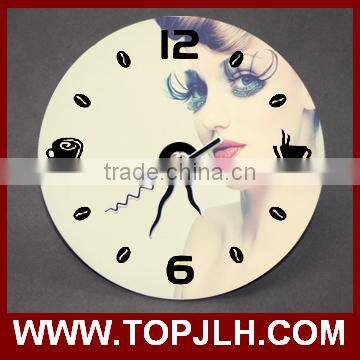 2017 Hot Sell personalized blank sublimation wooden clock