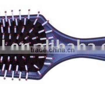 Paddle cushion plastic hair comb