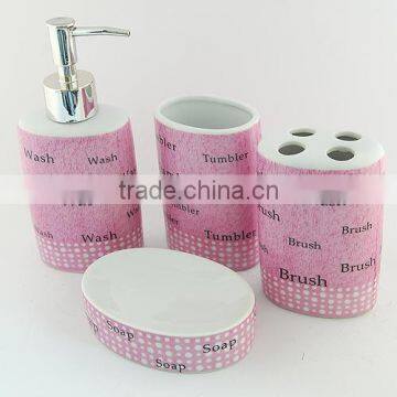 2015 Ceramic Bathroom Set Fashion Design Wiht English Letter photo-4