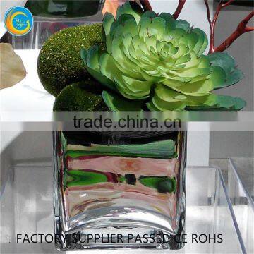 Square vintage glass vases wholesale for homedecoration