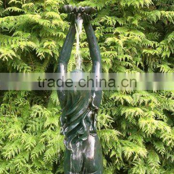 Outdoor Garden Decoration Metal Bronze Naked Lady Fountain photo-4