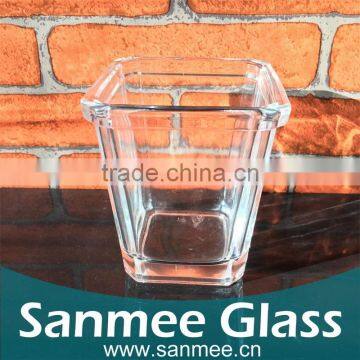 Cheap Square Glass Candle Holder for Wholesale