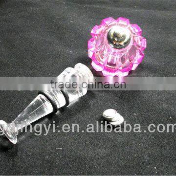 High Quality LED Silicone Acrylic Wine Bottle Stopper photo-3