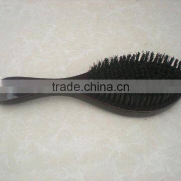 New curved wooden hair brush