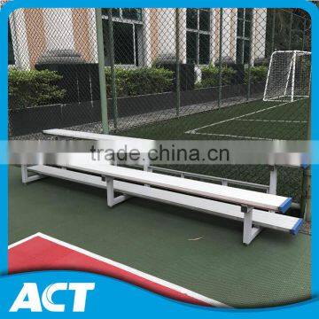 Portable moveable aluminum bench brackets for live soccer
