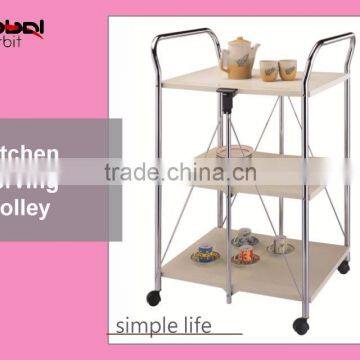 Rolling Kitchen Laundry Storage Warehouse Carts Bathroom Wire Basket Trolley photo-3