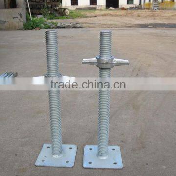 Steel threaded adjustable base jack