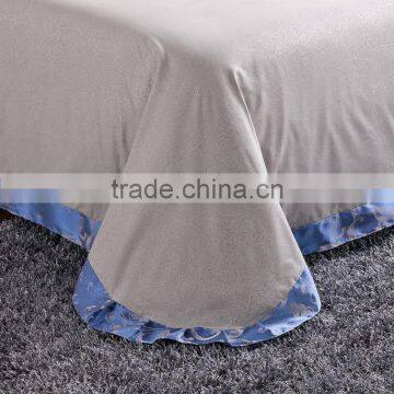 2016 Jacquard Lake Blue Satin 4pcs Bedding Sets Including Duvet Cover Bed Sheet Pillowcases Set Twin King Queen Full Size. photo-3