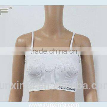 2014 Newest and seamless Sports Bra with lace hot drilling 74098