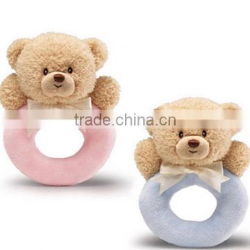 wholesale baby wrist rattle animal toy plush toy rattle