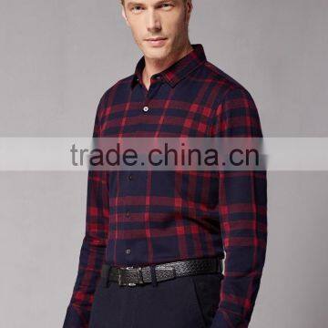 egyptian cotton plaid men shirt SHL103