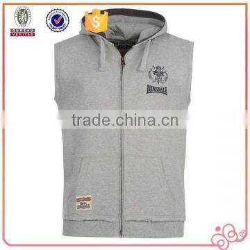 Casual style lastest design hot sale men fleece sleeveless hoodie vest