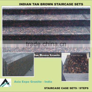 Tan Brown Granite Staircase steps stones